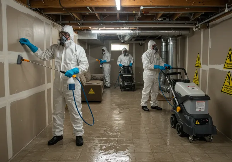 Basement Moisture Removal and Structural Drying process in Wainaku, HI